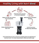 Nutri-blend Juicer, Mixer, Grinder, Smoothie Maker | Food Processor with Atta Kneader | 400W 22000 RPM 100% Full Copper Motor | SS Blades | 4 Unbreakable Jars | 2 Years Warranty | Recipe Book By Chef Sanjeev Kapoor | Black